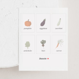 Vegetable seed pack 2x3 Inch Label Set