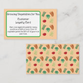 Vegetable Theme Customer Loyalty Cards Treuekarte (Vorne/Hinten)