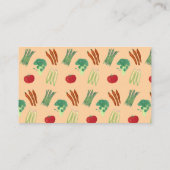 Vegetable Themed Custom Business Cards Visitenkarte (Rückseite)