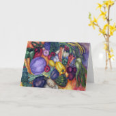 Vegetable Watercolor painting Karte (Gelbe Blume)