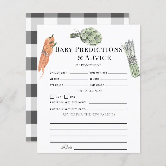 Vegetables Baby Predictions & Advice (Vorne/Hinten)