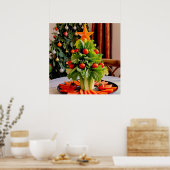 Vegetables Christmas Tree, Lettuce Leaves & Cherry Poster (Küche)