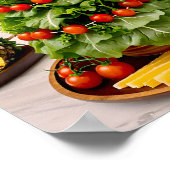 Vegetables Christmas Tree, Lettuce Leaves & Cherry Poster (Ecke)