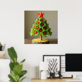 Vegetables Christmas Tree, Lettuce Leaves & Cherry Poster (Heimbüro)
