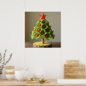 Vegetables Christmas Tree, Lettuce Leaves & Cherry Poster (Küche)