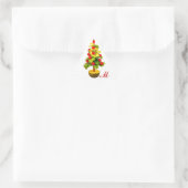 Vegetables Christmas Tree, Lettuce Leaves Monogram Dreieckiger Aufkleber (Tasche)