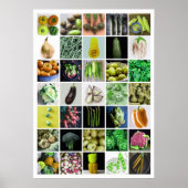 VEGETABLES Collage - Gelb/Grün Poster (Vorne)