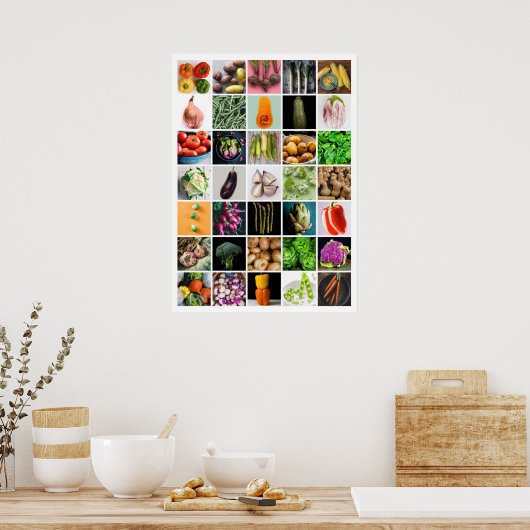 VEGETABLES Collage Poster (Küche)