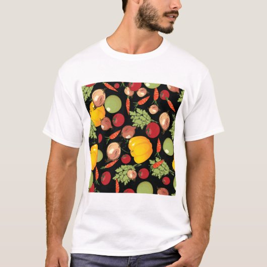 Vegetables Muster-T - Shirt (Vorderseite)