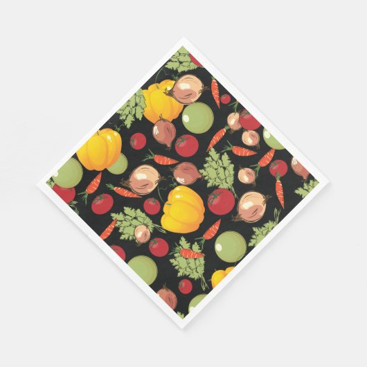Vegetables Pattern Serviette (Ecke)