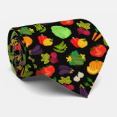 Vegetables Seamless Vegan Pattern Krawatte (Gerollt)