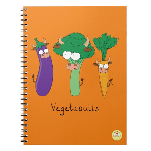 Vegetabulls Gemüsebullen Witziges Notebook Notizblock (Vorderseite)