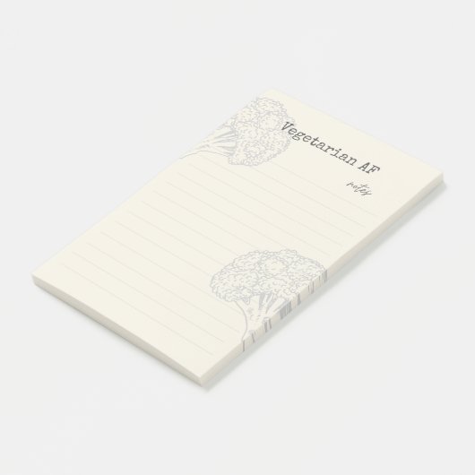Vegetarian AF Notepad Post-it Klebezettel (angewinkelt)