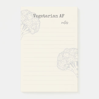 Vegetarian AF Notepad Post-it Klebezettel