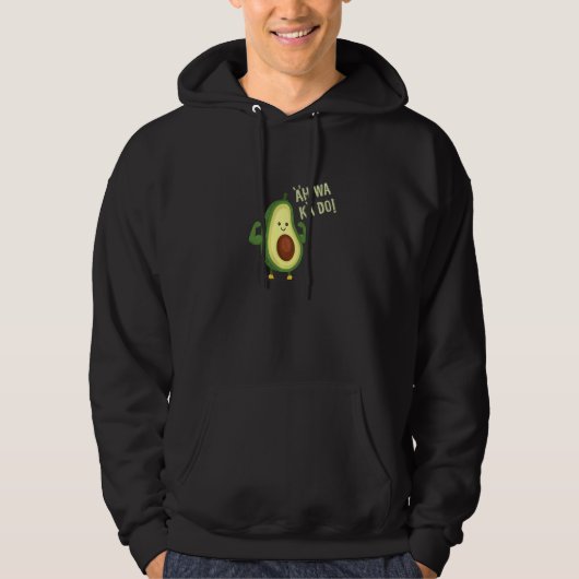 Vegetarian Avocado Guacamole Toast Healthy Fat Gre Hoodie (Vorderseite)