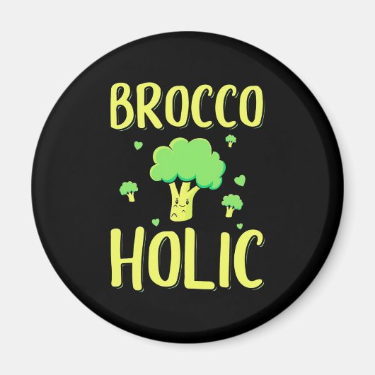Vegetarian Brocco Holic Magnet (Vorne)