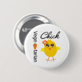 Vegetarian Chick Button (Vorne & Hinten)