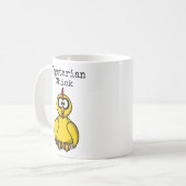 Vegetarian Chick Cartoon Kaffeetasse (Vorderseite Links)