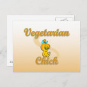 Vegetarian Chick Postkarte (Vorne/Hinten)