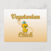 Vegetarian Chick Postkarte (Vorderseite)