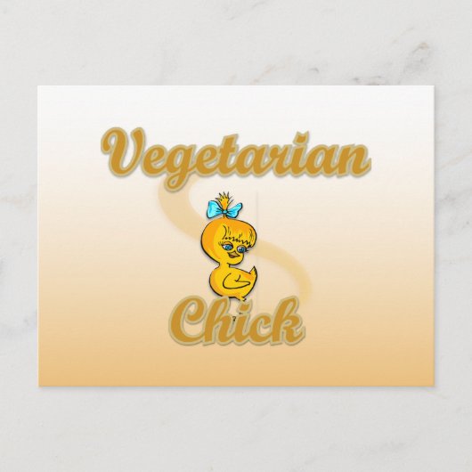 Vegetarian Chick Postkarte (Vorderseite)