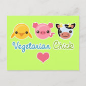 Vegetarian Chick Postkarte (Vorderseite)