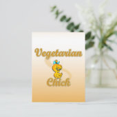 Vegetarian Chick Postkarte (Stehend Vorderseite)