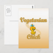 Vegetarian Chick Postkarte (Vorne/Hinten)
