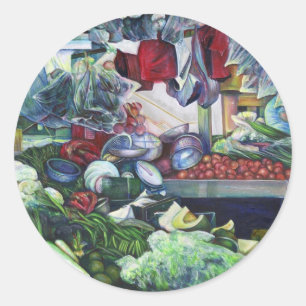 Vegetarian Club trifft sich hier am Dienstag Nachm Runder Aufkleber