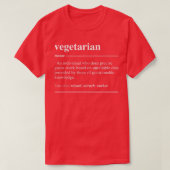 Vegetarian Definition Funny Noun T-Shirt (Design vorne)