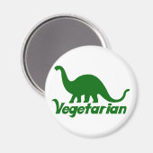 Vegetarian Dinosaurier Magnet (Vorderseite/Rückseite)