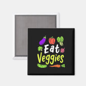 Vegetarian Eat Veggies Magnet (Vorderseite/Rückseite)