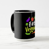Vegetarian Eat Veggies Tasse (Vorderseite Links)