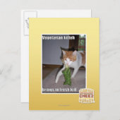 Vegetarian Kitteh Postkarte (Vorne/Hinten)