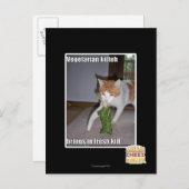 Vegetarian Kitteh Postkarte (Vorne/Hinten)