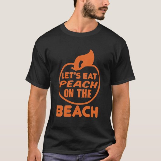 vegetarian peach saying shirt (Vorderseite)