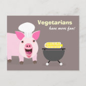 Vegetarian Pig Postcard Postkarte (Vorderseite)