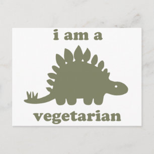 Vegetarian Stegosaurus Dinosaur - Grün Postkarte