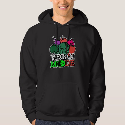 Vegetarian Vibes Vegan Mode On World Vegetarian Da Hoodie (Vorderseite)