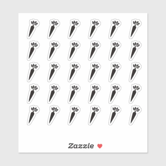 Vegetarian Wedding Place Card Meal Menu Choice Aufkleber (Blatt)