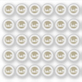 Vegetarian Wedding Place Cards Meal Choice  Aufkleber (Vorderseite)