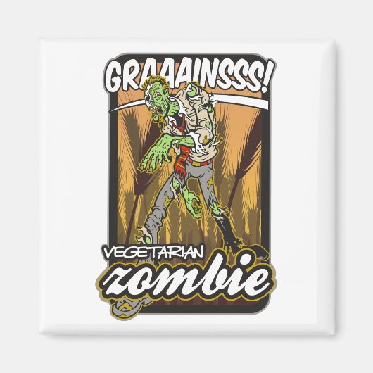 Vegetarian Zombie Magnet (Vorne)