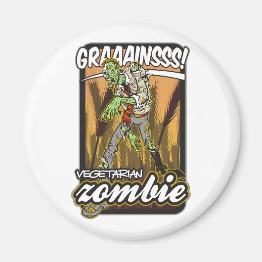 Vegetarian Zombie Magnet (Vorne)