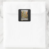 Vegetarian Zombie Quadratischer Aufkleber (Tasche)