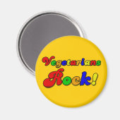 Vegetarians Rock Magnet (Vorderseite/Rückseite)