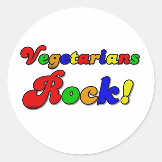 Vegetarians Rock Runder Aufkleber (Vorderseite)