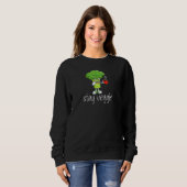 Vegetarier Broccoli Veganer Kaffee Morgencup Sweatshirt (Vorne ganz)