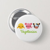 Vegetarier Button (Vorne & Hinten)