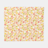 Vegetarier, der Musterhintergrund kocht Fleecedecke (Vorderseite (Horizontal))