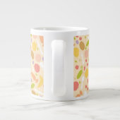 Vegetarier, der Musterhintergrund kocht Jumbo-Tasse (Rückseite)